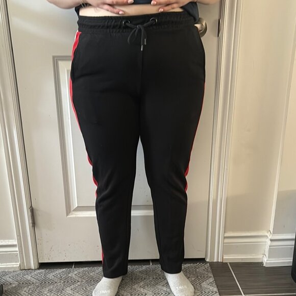 Criminal Damage London Women’s Black, Red and White Striped Sweatpants - Picture 10 of 11